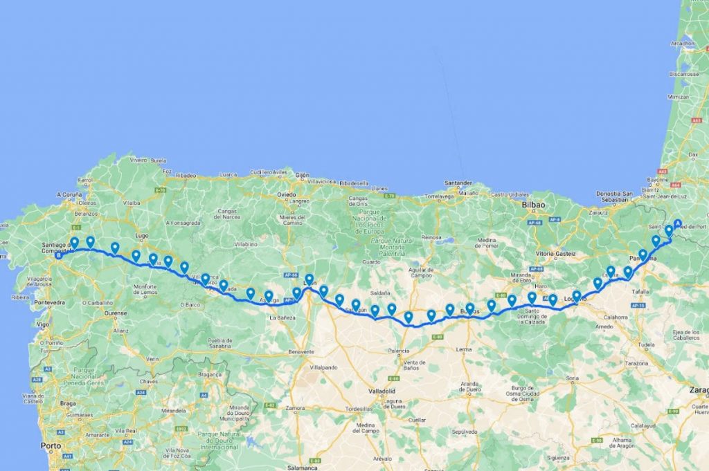 camino route map